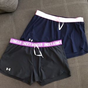 2 PAIRS - Under Armour athletic shorts